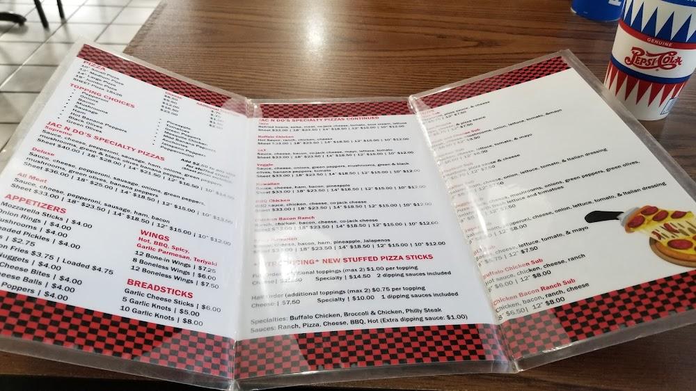Jac N Do's Pizza Menu image 3