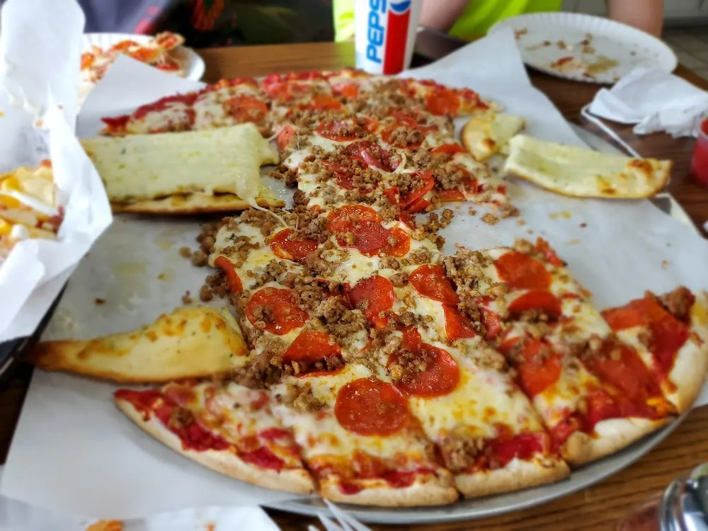 Pepperoni and Sausage Pizza